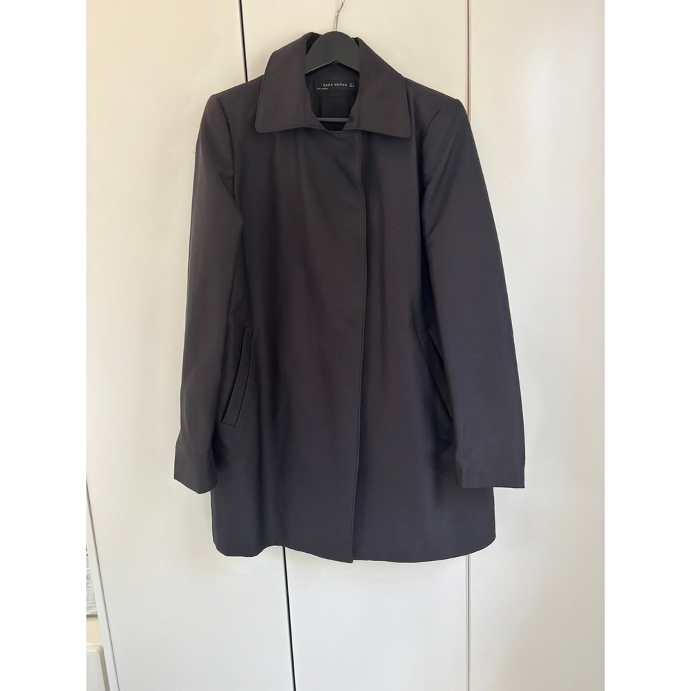 Zara Woman Trench Coat/Fall Jacket Black Size L